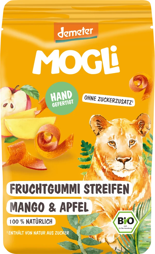 Kindersnack Fruitgomstrips Mango & Appel, Vanaf 3 Jaar, 25 G