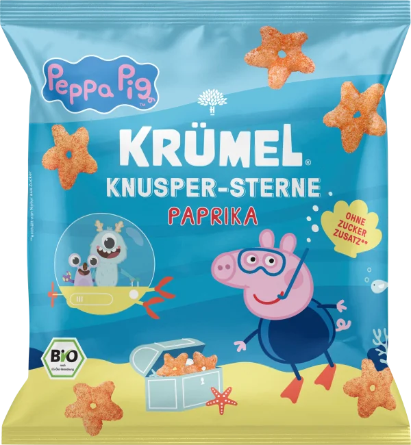 Kindersnack Krokante Sterretjes Paprika Vanaf 3 Jaar, 20 G