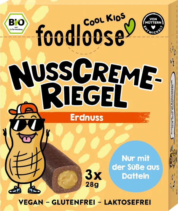 Kindersnack Notencrème Reep Pinda, Vanaf 3 Jaar (3X28 G), 84 G