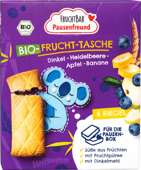 Kindersnack Pausenfreund Fruitzak, Spelt, Bosbes, Appel, Banaan Vanaf 3 Jaar (6 X 22 G), 132 G