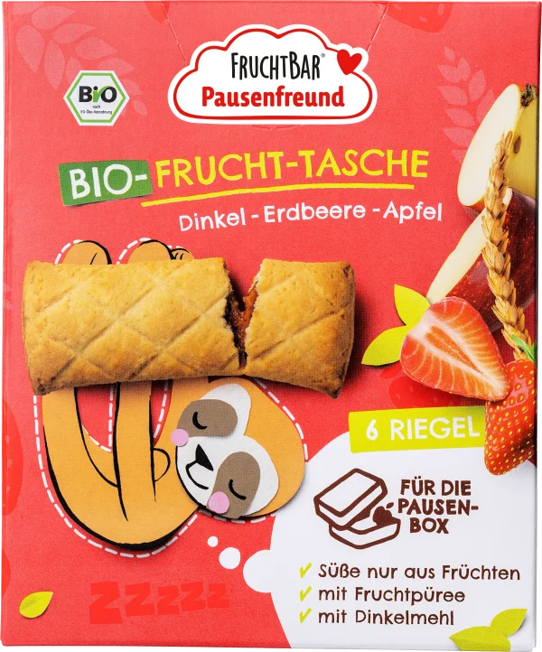 Kindersnack Pausenfreund Fruitzak, Spelt, Aardbei, Appel Vanaf 3 Jaar (6X22 G), 132 G