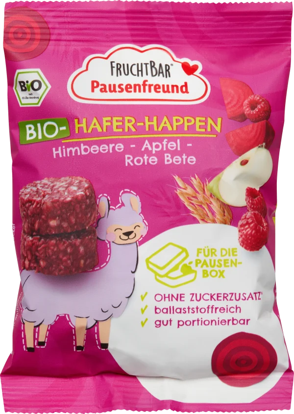 Kindersnack Pausenfreund Havermoutkoekjes, Framboos, Appel & Biet Vanaf 3 Jaar, 80 G